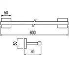 Wieszak na ręcznik 600 mm Stal TRES 10723603AC