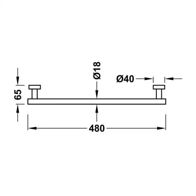 Wieszak na ręcznik 480 mm Matowe złoto 24K TRES 16123601OM