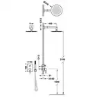 Zestaw natryskowy z baterią podtynkową Rapid-Box z regulacją strumienia Ø 250 mm Chrom TRES 06228004