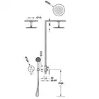 Zestaw natryskowy z baterią podtynkową z regulacją strumienia Ø 250 mm Chrom TRES 20418005