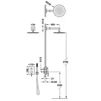 Zestaw natryskowy z baterią podtynkową Rapid-Box z regulacją strumienia Ø 250 mm Chrom TRES 06228004