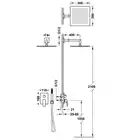 Zestaw natryskowy z baterią podtynkową Rapid-Box z regulacją strumienia 300x300 mm Złoto 24K TRES 21128004OR