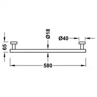 Wieszak na ręcznik 580 mm Matowe złoto 24K TRES 16123602OM