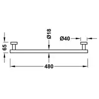 Wieszak na ręcznik 480 mm Złoto 24K TRES 16123601OR