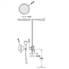 Zestaw natryskowy z baterią podtynkową Rapid-Box z regulacją strumienia Ø 330 mm Chrom TRES 20428005