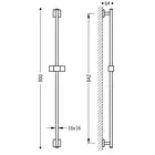 Drążek niklowany Mosiężny dł. 842 mm Chrom TRES 107935