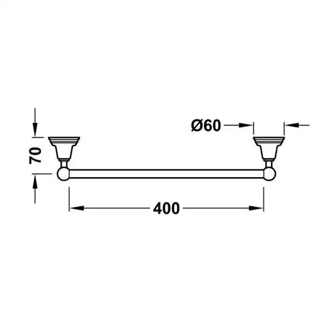 Wieszak na ręcznik 400 mm Stal TRES 12423601AC