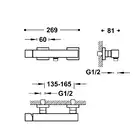 Bateria natryskowa Chrom TRES 107167