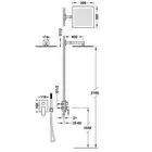 Jednouchwytowa bateria podtynkowa Rapid-Box (2-drożna) z regulacją strumienia 300x300 mm Chrom TRES 00628004