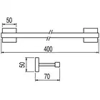 Wieszak na ręcznik 400 mm Stal TRES 10723601AC