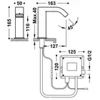 Elektroniczna jednostrumieniowa bateria umywalkowa Chrom TRES 39210305