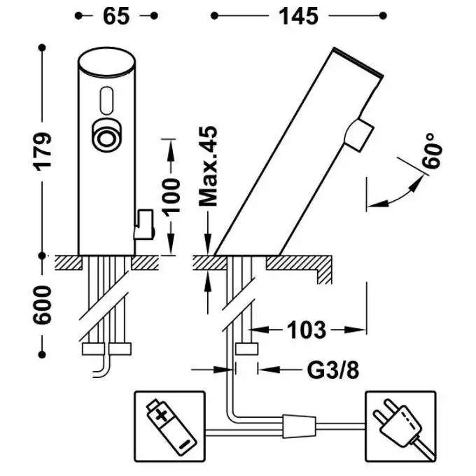 Zestaw elektroniczny „Basic” Chrom TRES 39210391