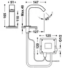 Elektroniczna jednostrumieniowa bateria umywalkowa Chrom TRES 39210303