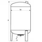 Zbiornik hydroforowy przeponowy 300 l, pionowy malowany WIMEST GZP12 &quot;300&quot; (S)