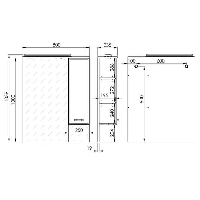 Zestaw górny LED+S AMIGO 80 white HG ELITA 974756