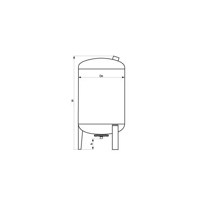 Zbiornik hydroforowy przeponowy 300 l, pionowy malowany WIMEST GZP12 &quot;300&quot; (S)