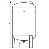 Zbiornik hydroforowy przeponowy 495 l, pionowy WIMEST GZP13 &quot;500&quot; (S)