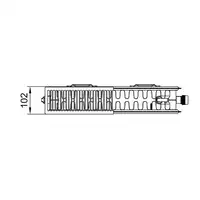 Grzejnik X2 Plan-V typ 22 wys. 905x102x905 biały, 10 bar, zaworowy lewy, z osłonami KERMI PTV220900901L1K