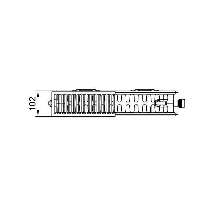 Grzejnik X2 Plan-V typ 22 wys. 905x102x905 biały, 10 bar, zaworowy lewy, z osłonami KERMI PTV220900901L1K