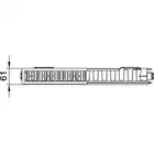 Grzejnik X2 Profil-K typ 22 600x100x800 biały, 10 bar, z osłonami KERMI FK0220608