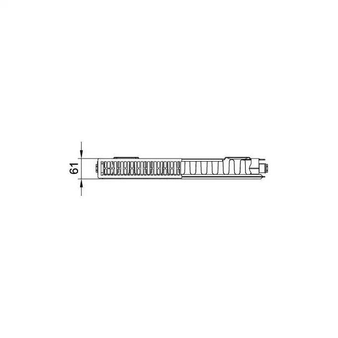 Grzejnik Profil-K typ 11 600x61x500 biały, 10 bar, z osłonami KERMI FK0110605