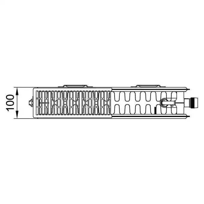 Grzejnik X2 Profil-V typ 22 wys. 600x100x1100 biały, 10 bar, zaworowy lewy, z osłonami KERMI FTV220601101L1K