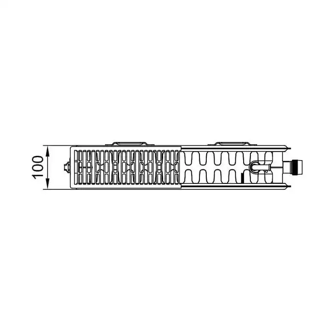 Grzejnik X2 Profil-V typ 22 wys. 750x100x700 biały,10 bar, zaworowy prawy, z osłonami KERMI FTV220750701R1K