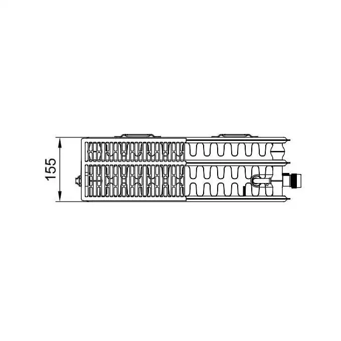 Grzejnik X2 Profil-V typ 33 wys. 600x155x500 biały, 10 bar, zaworowy lewy, z osłonami KERMI FTV330600501L1K