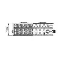 Grzejnik X2 Profil-V typ 33 wys. 900x155x1300 biały,10 bar, zaworowy prawy, z osłonami KERMI FTV330901301R1K