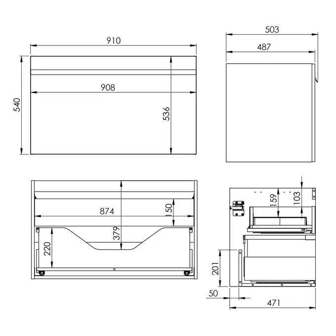 Szafka podumywalkowa MOODY 90 1S+1S white HG PDW ELITA RE010900038060