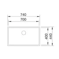 Zlewozmywak ZEROX 700-U Stal Durinox, InFino BLANCO 521560