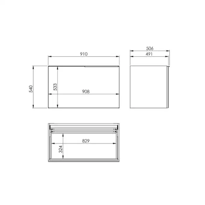 Szafka podumywalkowa GLAM 90 1S+1S white matt PDW ELITA RE010900165290