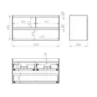 Szafka podumywalkowa SPLIT 120 3S white matt PDW ELITA RE012007155290