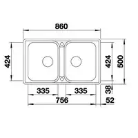 Zlewozmywak CLASSIMO 8-IF Stal polerowana odwracalny, korek auto., PushControl, InFino BLANCO 525331