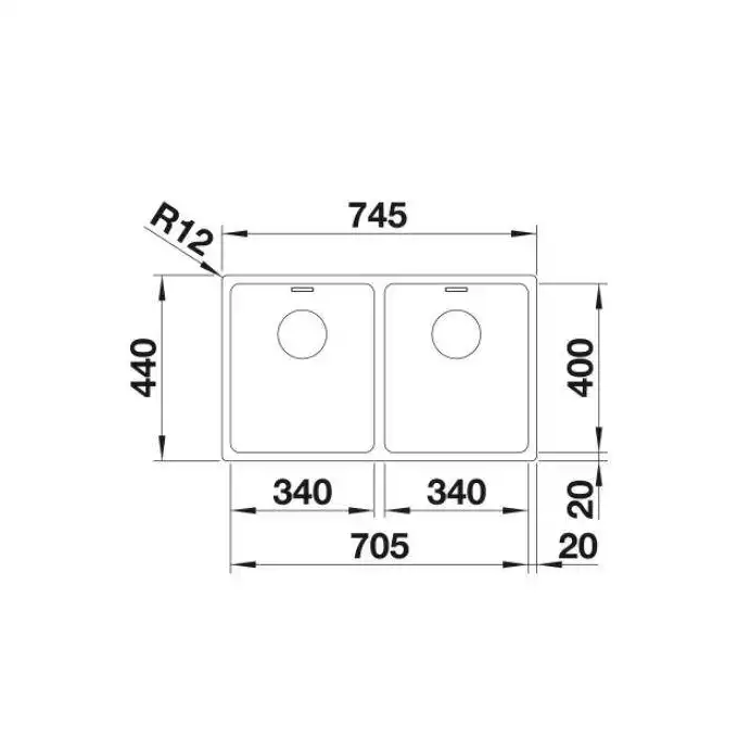 Komora ANDANO 340/340-IF Stal polerowana, InFino BLANCO 522981