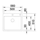 Zlewozmywak CLARON 500-IF/A Stal Durinox, korek auto., InFino, PushControl BLANCO 523393