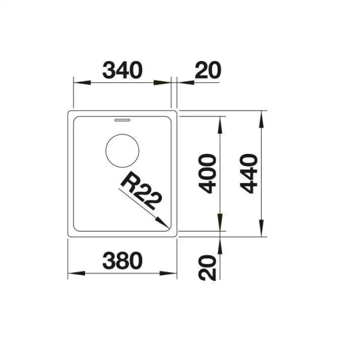 Komora ANDANO 340-U Stal polerowana, InFino BLANCO 522955