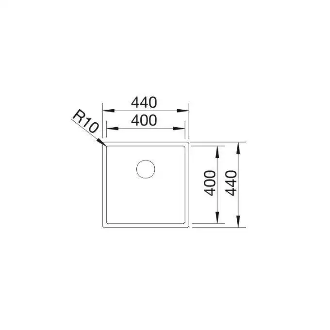 Zlewozmywak CLARON 400-U Stal polerowana, InFino BLANCO 521573