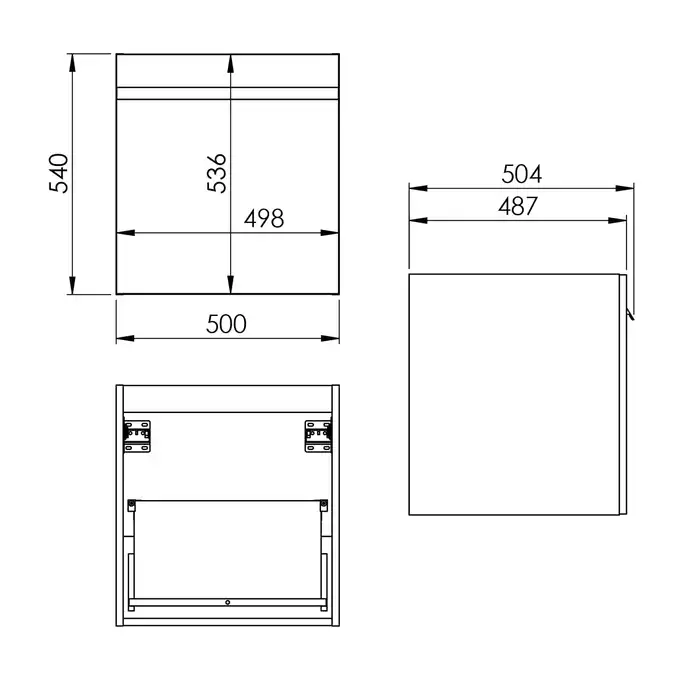 Komoda MOODY 50 1S white HG PDW ELITA RE080503038060