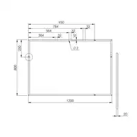 Lustro rama 120/80 chrom 8mm uniwersalne ELITA RE061200020040