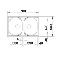 Zlewozmywak TIPO 8 Compact Stal matowa odwracalny BLANCO 513459