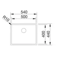 Zlewozmywak CLARON 500-U Stal polerowana, InFino BLANCO 521577