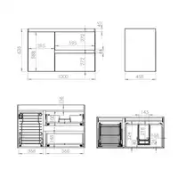 Szafka podumywalkowa SPLIT 100 2S P CARGO stone matt PDW ELITA RE011005057040