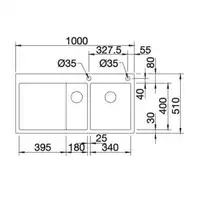 Zlewozmywak CLARON 6 S-IF Stal polerowana lewa, korek auto., InFino, PushControl BLANCO 521646