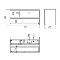 Szafka podumywalkowa SPLIT 120 3S P anthracite matt PDW ELITA RE012005156010