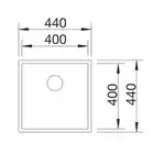 Zlewozmywak ZEROX 400-U Stal Durinox, InFino BLANCO 521558