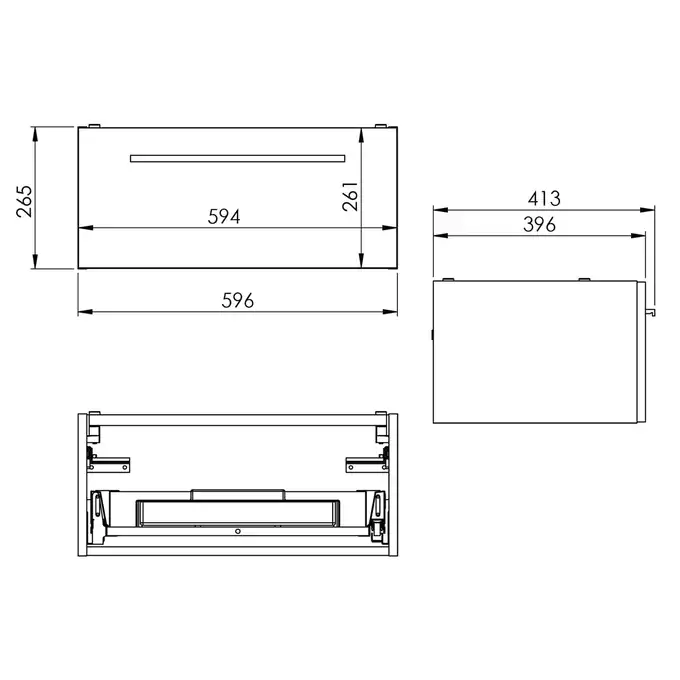 Szafka podumywalkowa KWADRO PLUS 60 1S black HG PDW ELITA 167644