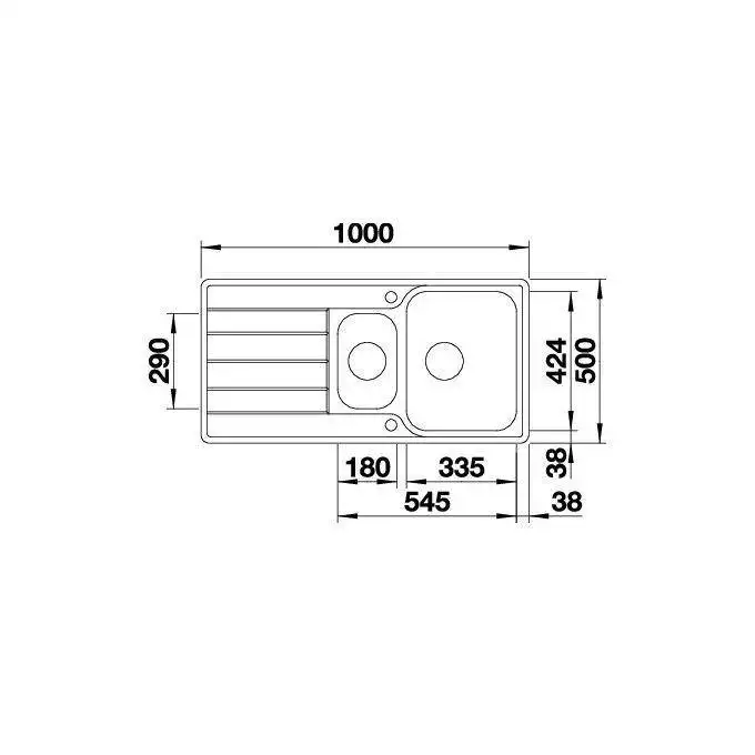 Zlewozmywak CLASSIMO 6 S-IF Stal polerowana odwracalny, korek auto., PushControl, InFino BLANCO 525328