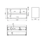 Szafka podumywalkowa SPLIT 120 3S L stone matt PDW ELITA RE012006157040