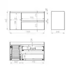 Szafka podumywalkowa SPLIT 120 2S P CARGO stone matt PDW ELITA RE011205257040